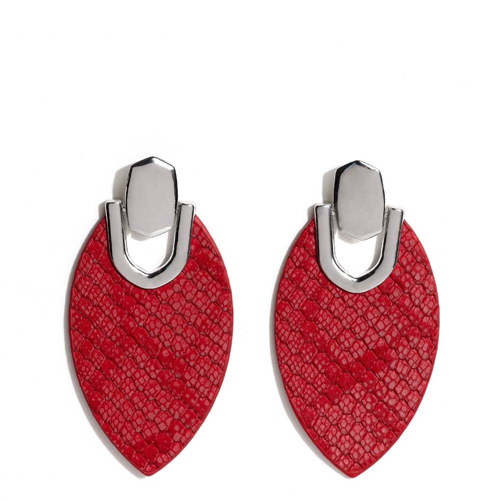 Paparazzi Bold Red and Silver Earrings